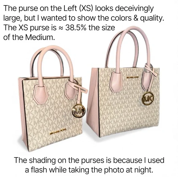 💝 NWT Michael Kors Mercer “Mommy & Me” Crossbody Purses • XS + Medium Satchels 💝 - Picture 6 of 16